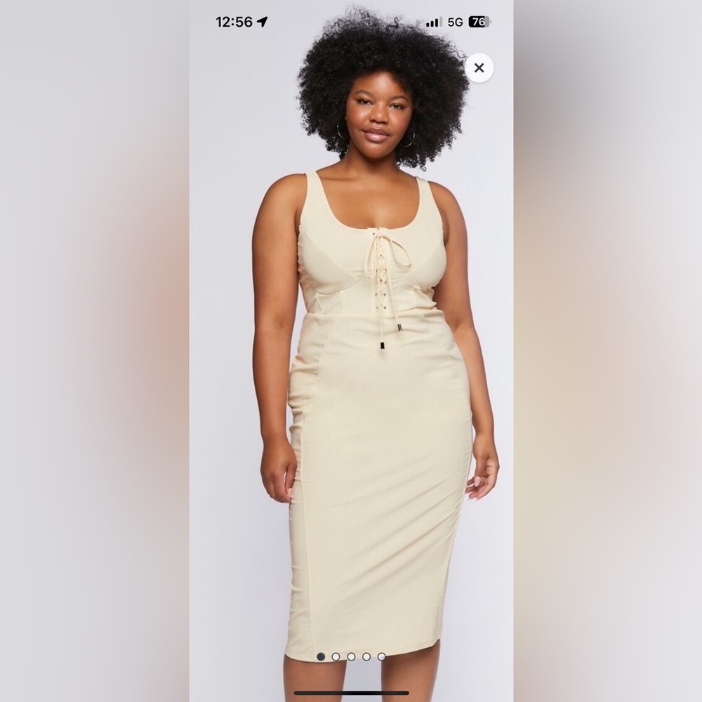 Forever 21 Lace-up Bodycon Dress